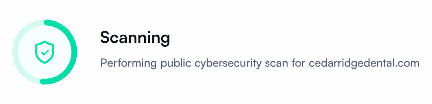 Performing public cybersecurity scan for cedarridgedental.com